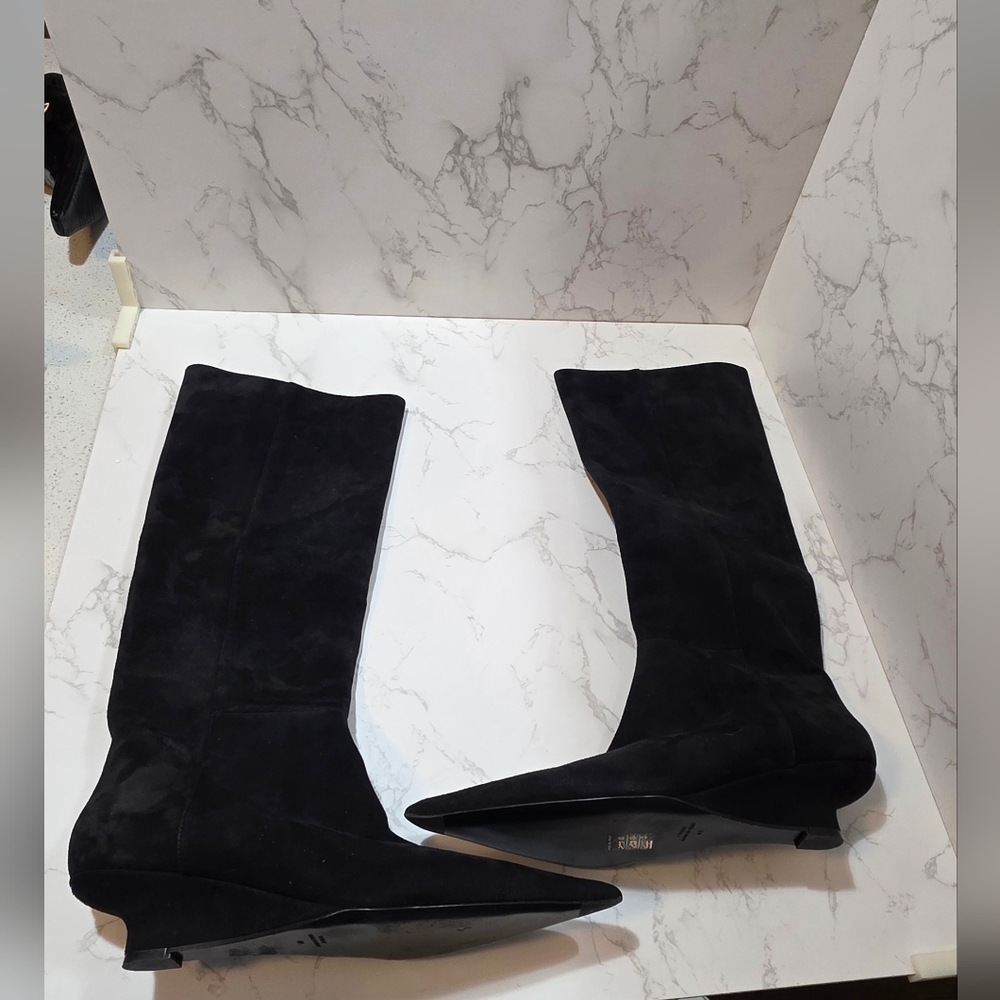 Toteme Sharp 40 Suede Knee High Boots Sz 41